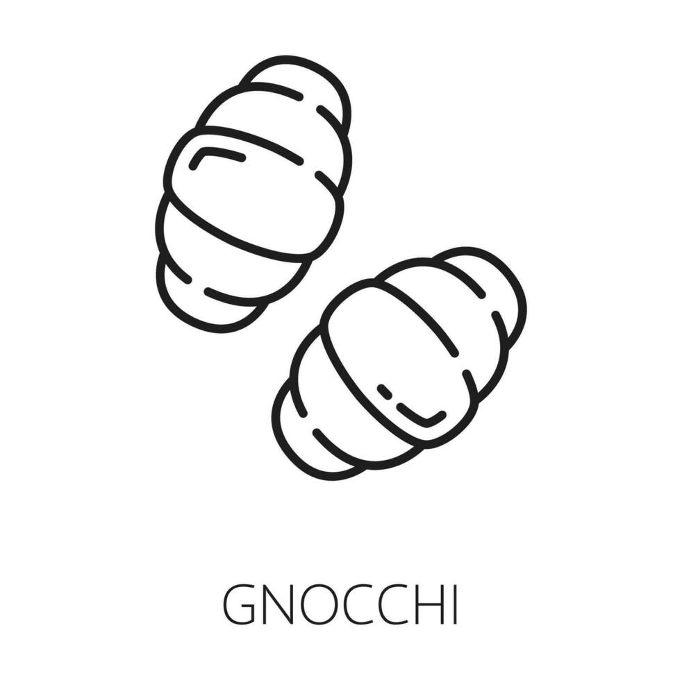 Gnocchi konkiloni Pasta Muscheln, Italienisch Essen vektor