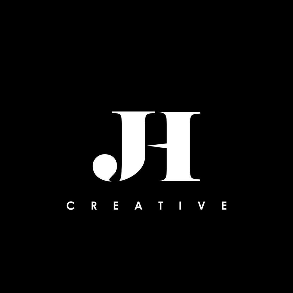 J H brev första logotyp design mall vektor illustration