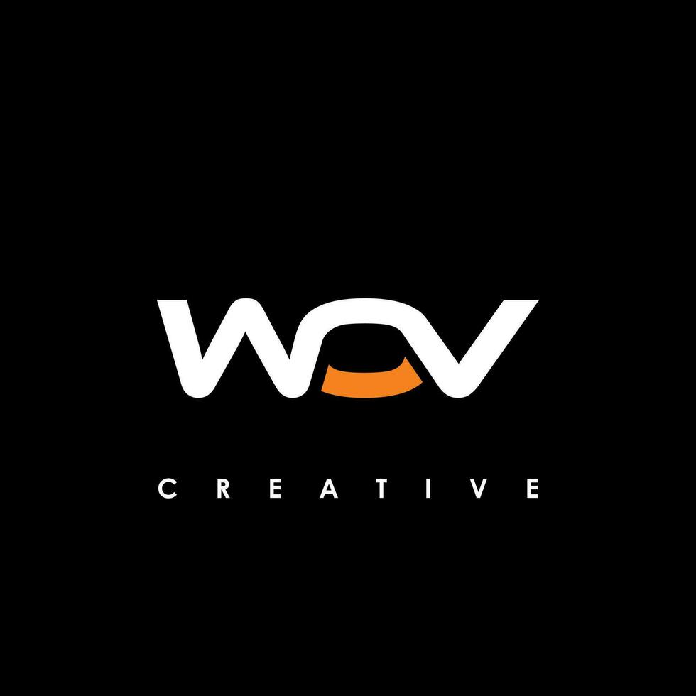 wow Brief Initiale Logo Design Vorlage Vektor Illustration