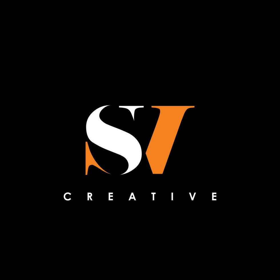 sv Brief Initiale Logo Design Vorlage Vektor Illustration