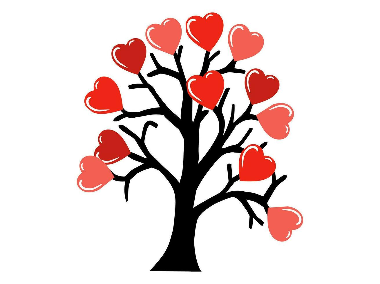 Valentinstag Tag Baum Hintergrund Illustration vektor