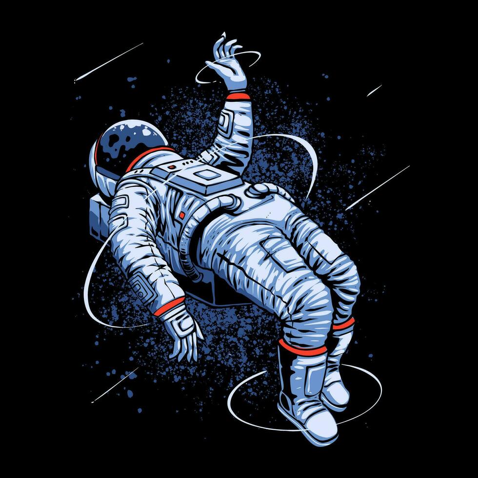das fallen Astronaut Illustration Vektor