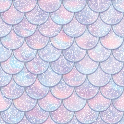 Funkelnfischschuppe nahtloses Muster. Meerjungfrau Schwanz Textur. Vektor-Illustration vektor
