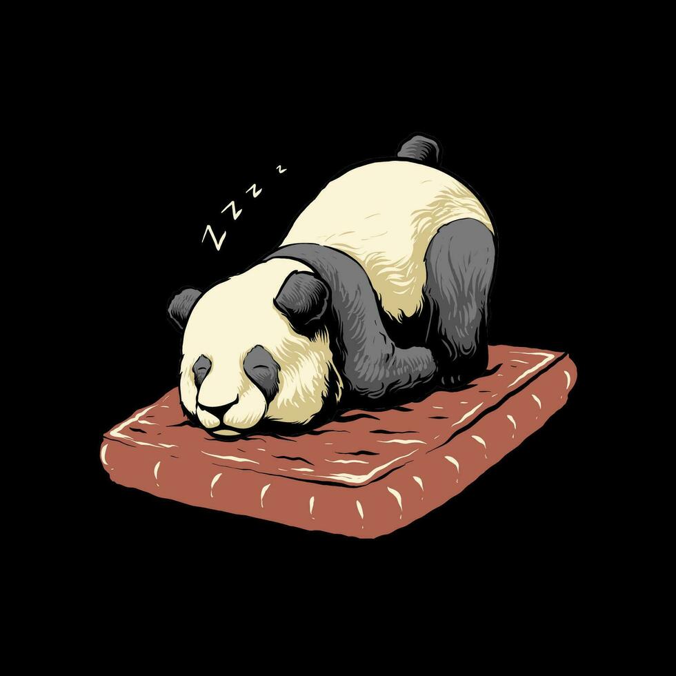 de sömnig tid panda illustration vektor