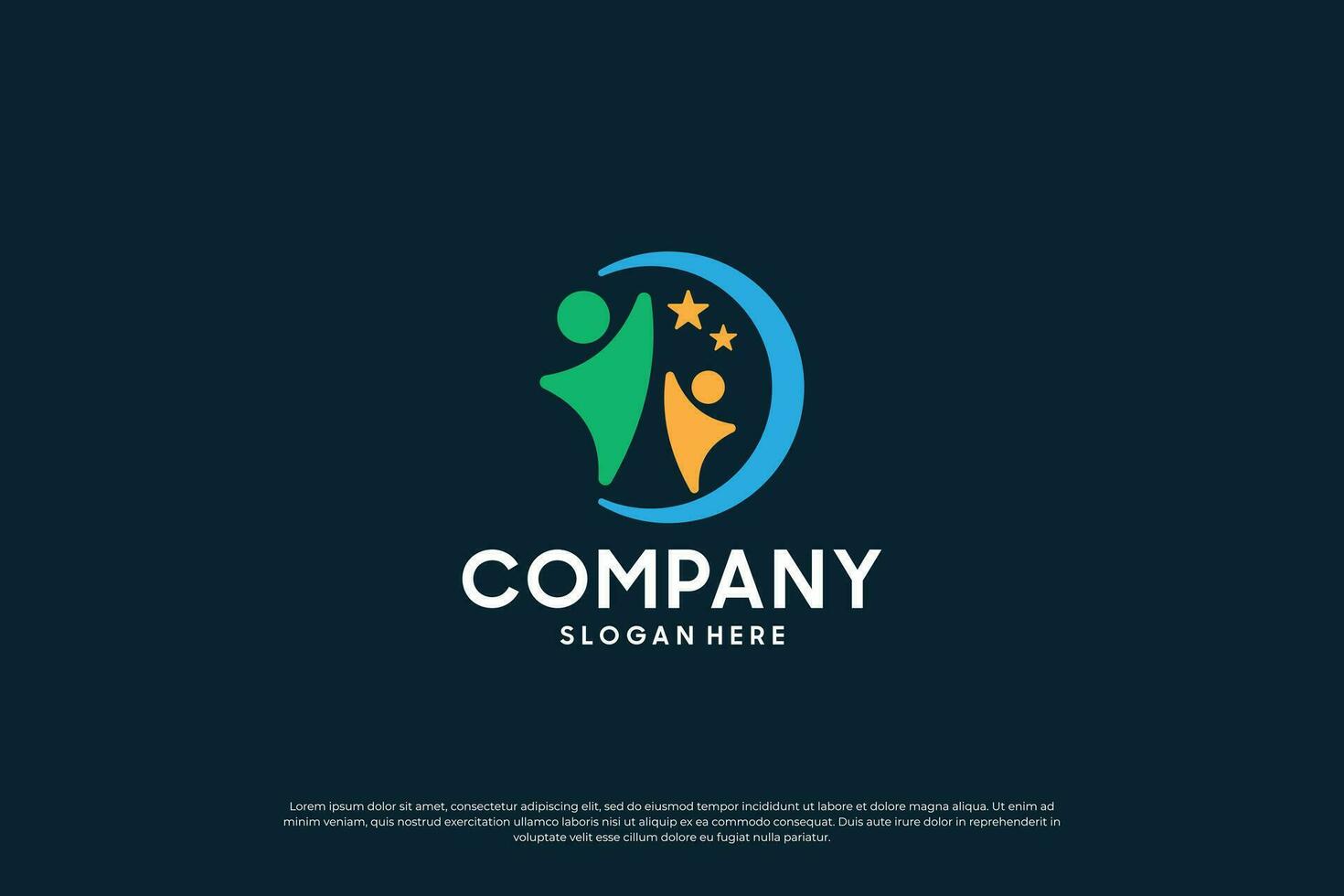 Mensch Gemeinschaft Logo Design Vorlage. vektor