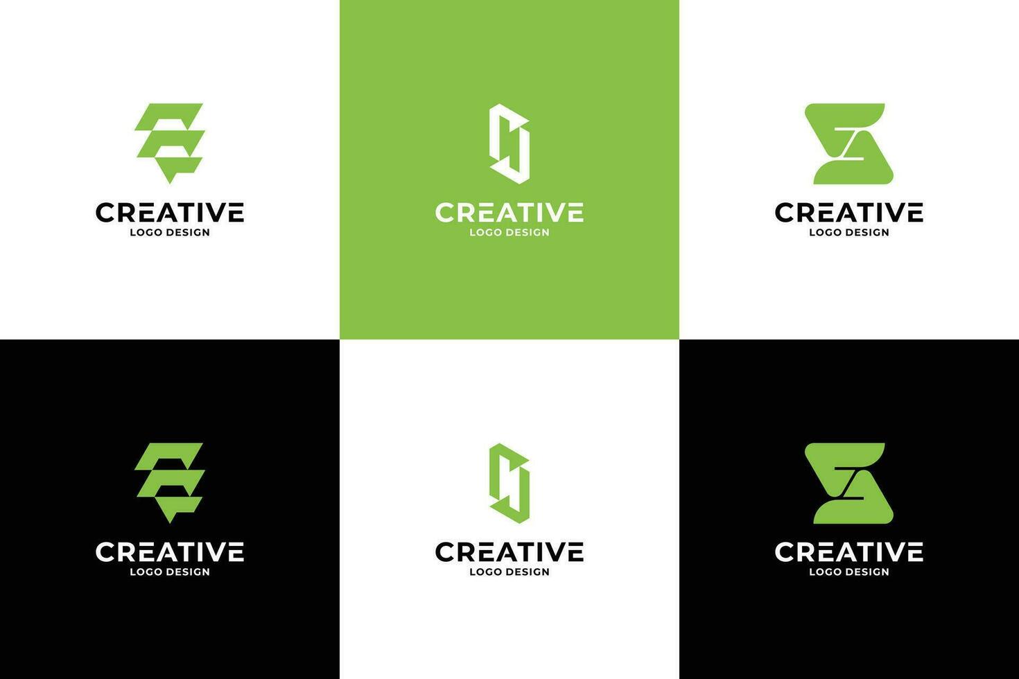 einstellen von kreativ Initiale Brief s Logo Design. vektor