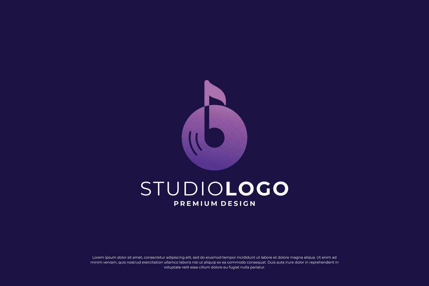 minimalistisch Musik- Logo Design Inspiration. vektor