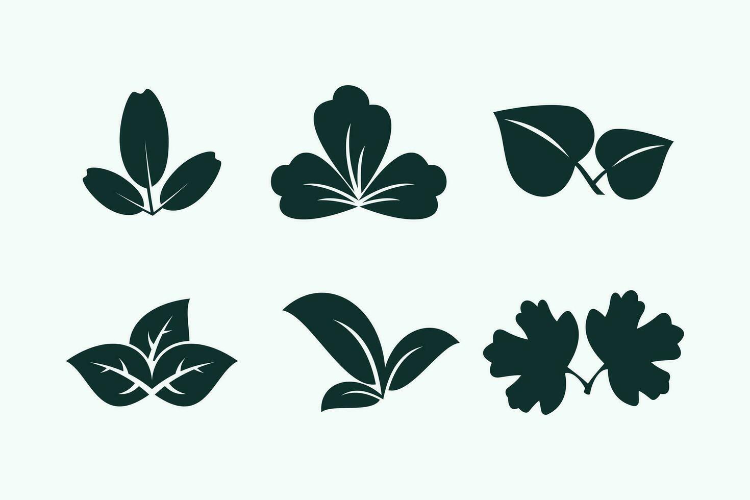 einstellen von Blatt Symbol Logo Design Vektor. Natur, Blätter, Ökologie, Pflanze Logo Element. vektor