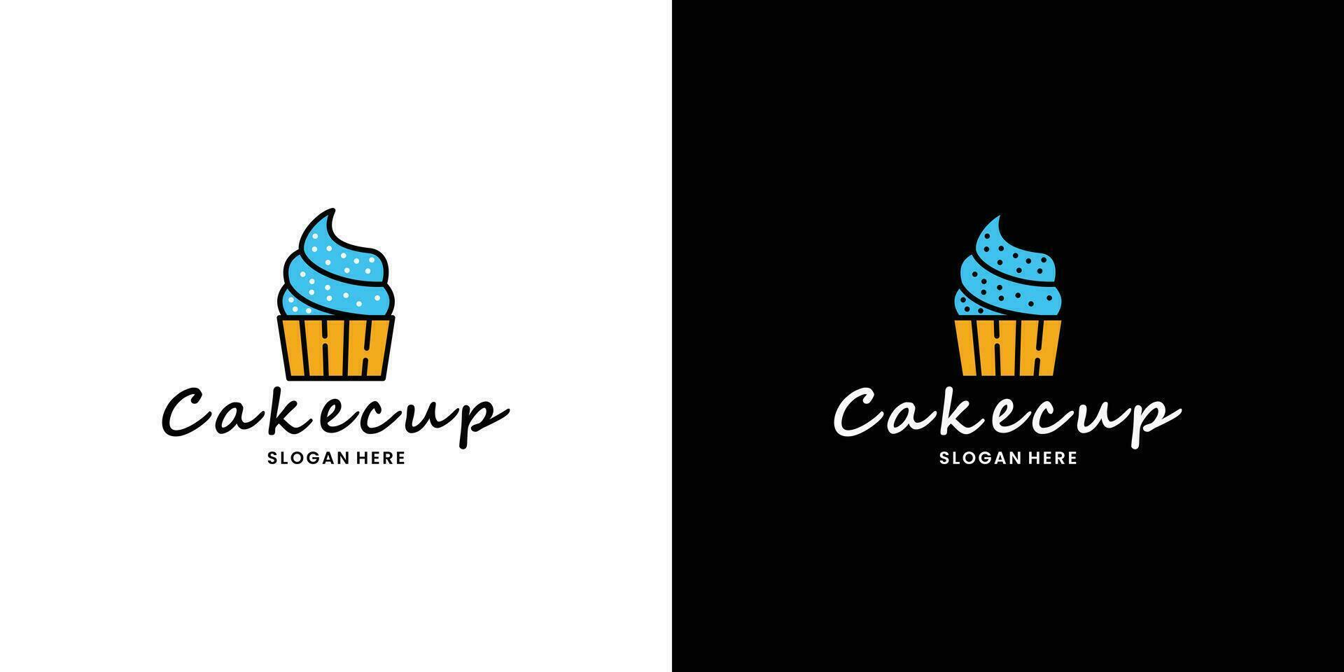 Kuchen Geschäft online Geschäft Logo Design Restaurant kulinarisch vektor