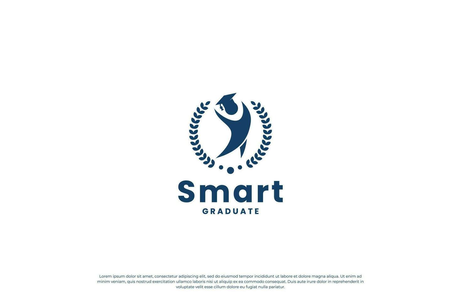 smart utbildning logotyp design. skola logotyp mall. vektor