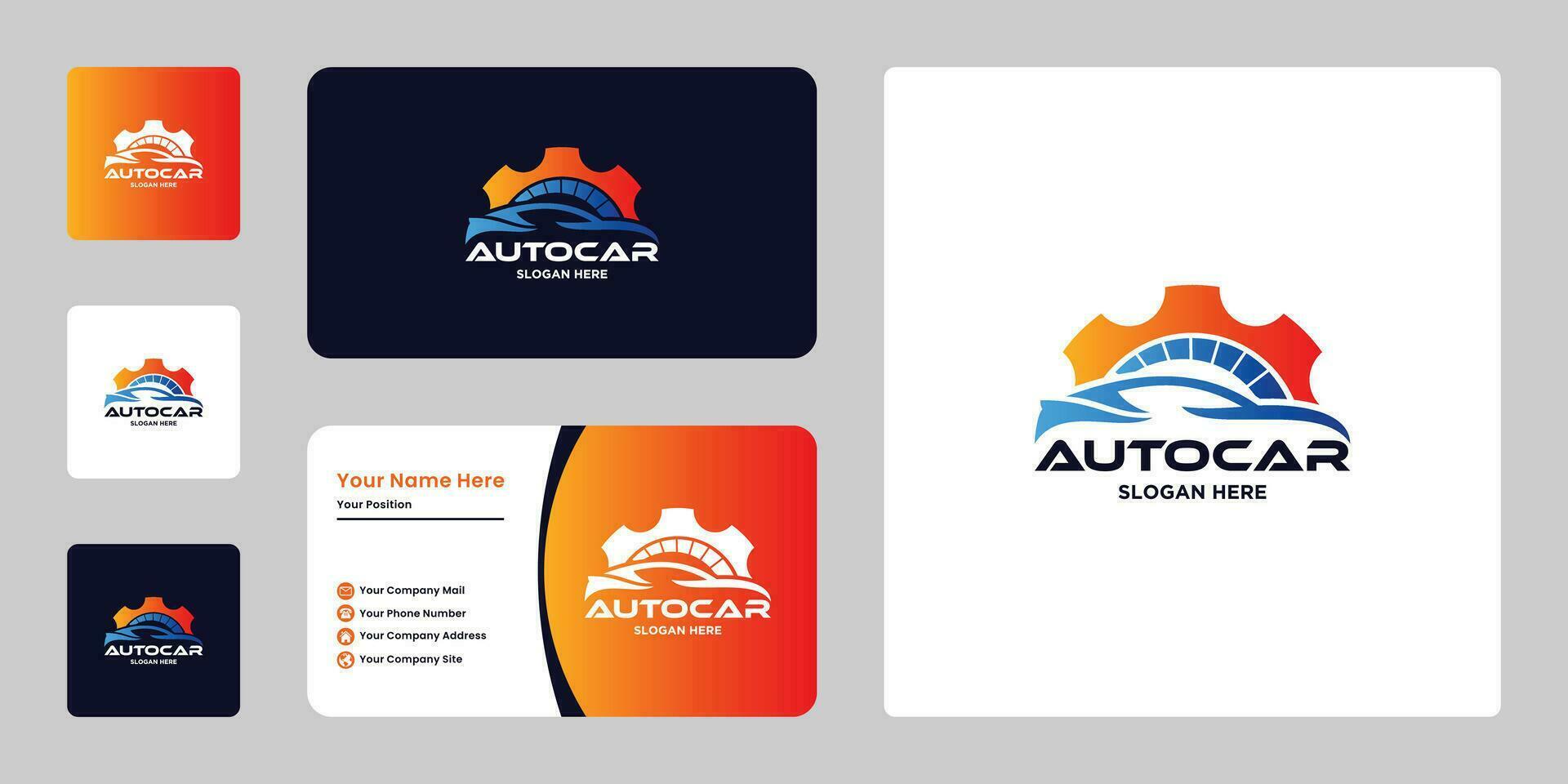 Automobil Logo Design. modern Auto Auto Service, Reparatur, Änderung Logo Vektor