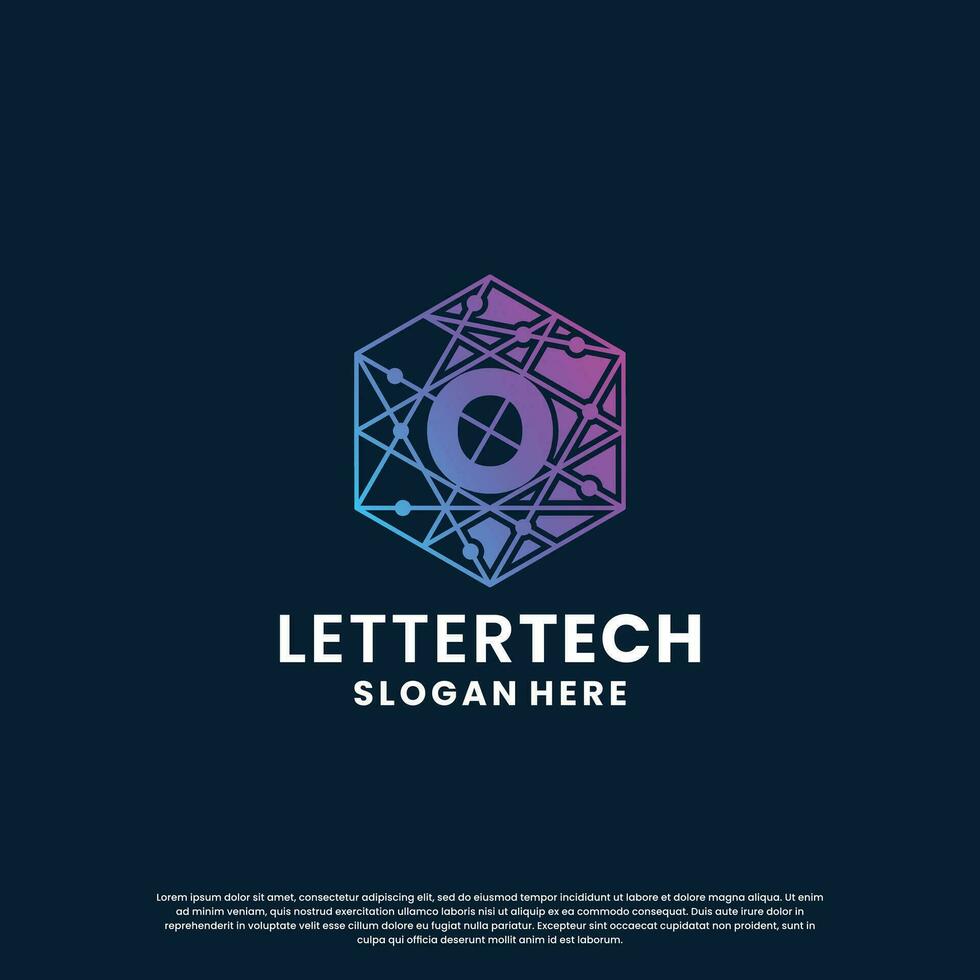 modern Brief Ö Logo Design mit Gradient Farbe zum Technologie und Wissenschaft Geschäft Unternehmen. vektor