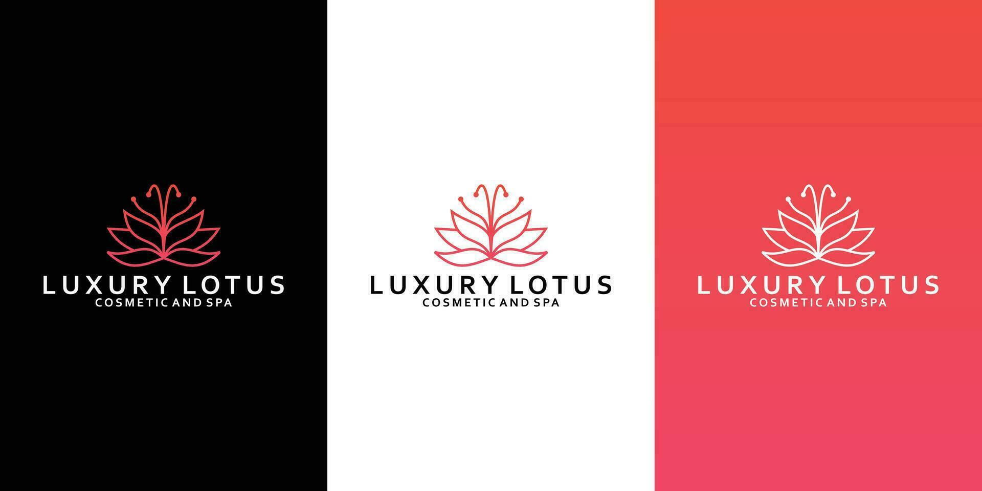 luxuriös Lotus Logo Design zum Ihre Geschäft Saloon, Spa, Yoga vektor