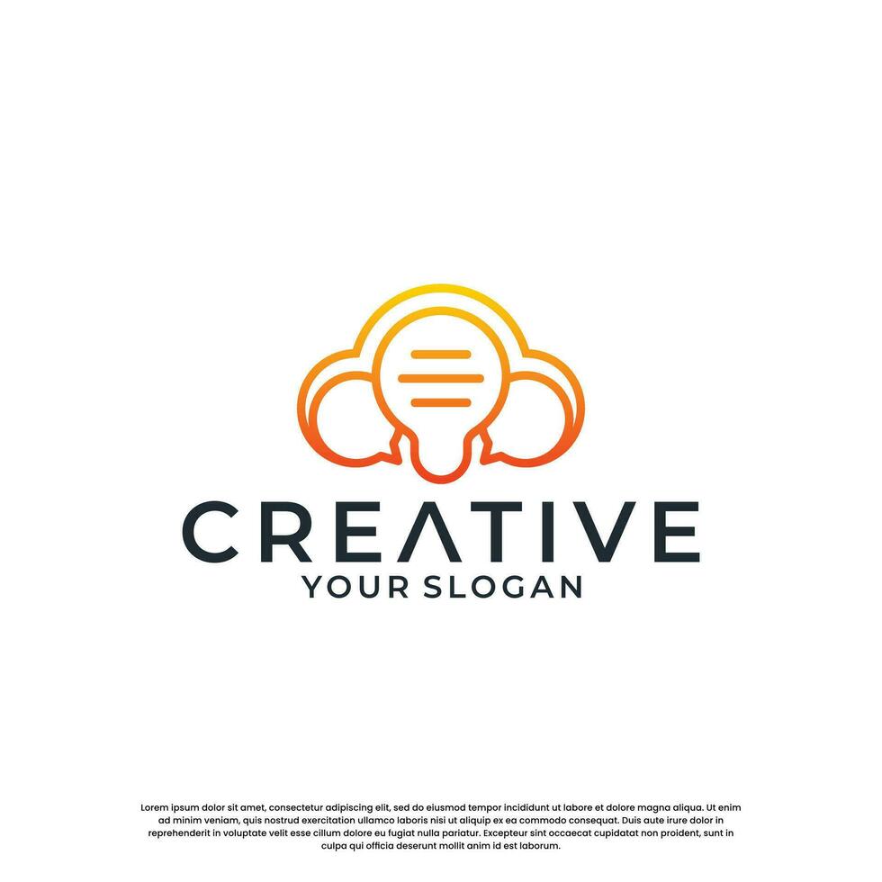Clever Plaudern Idee Logo Design zum Ihre Unternehmen Clever Technologie vektor