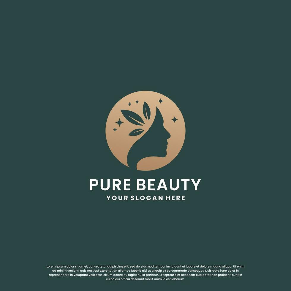 Schönheit Natur Logo Design. Eleganz Logo zum Schönheit Salon und Spa. vektor