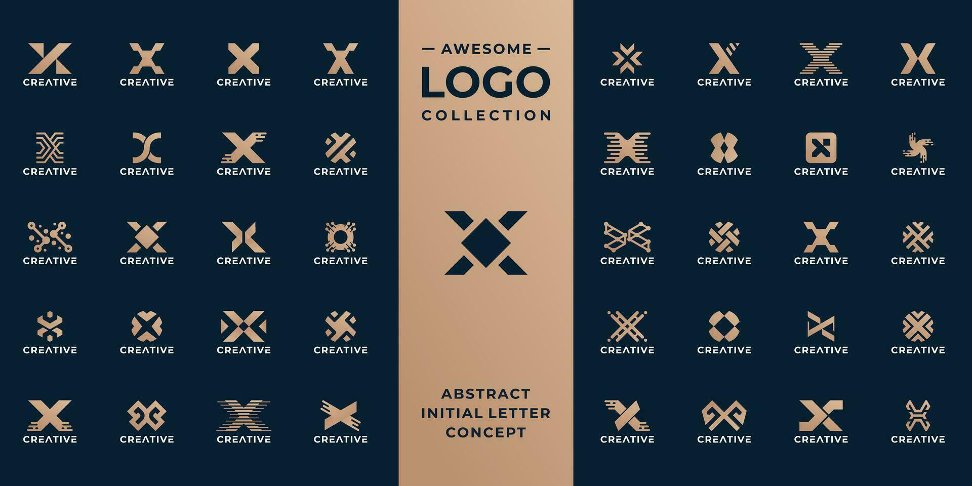 Sammlung von Initiale Brief x Logo Design Vorlage. vektor