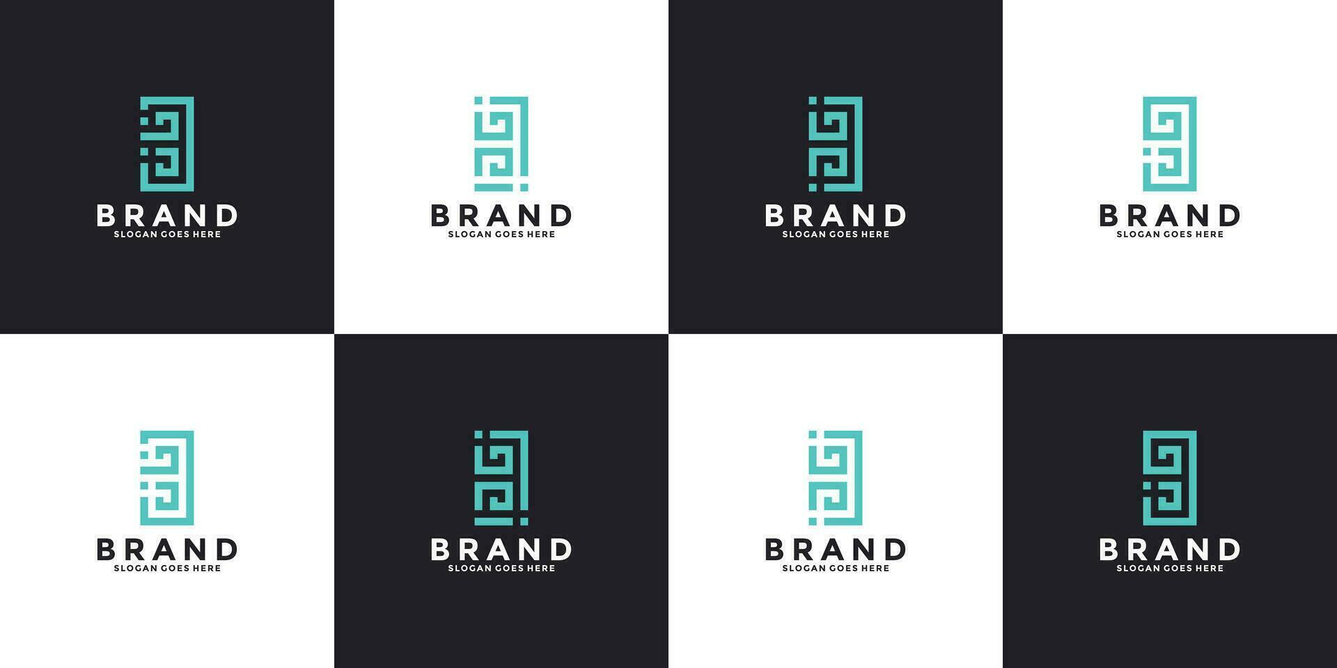 bündeln Brief b Monogramm Logo Design vektor