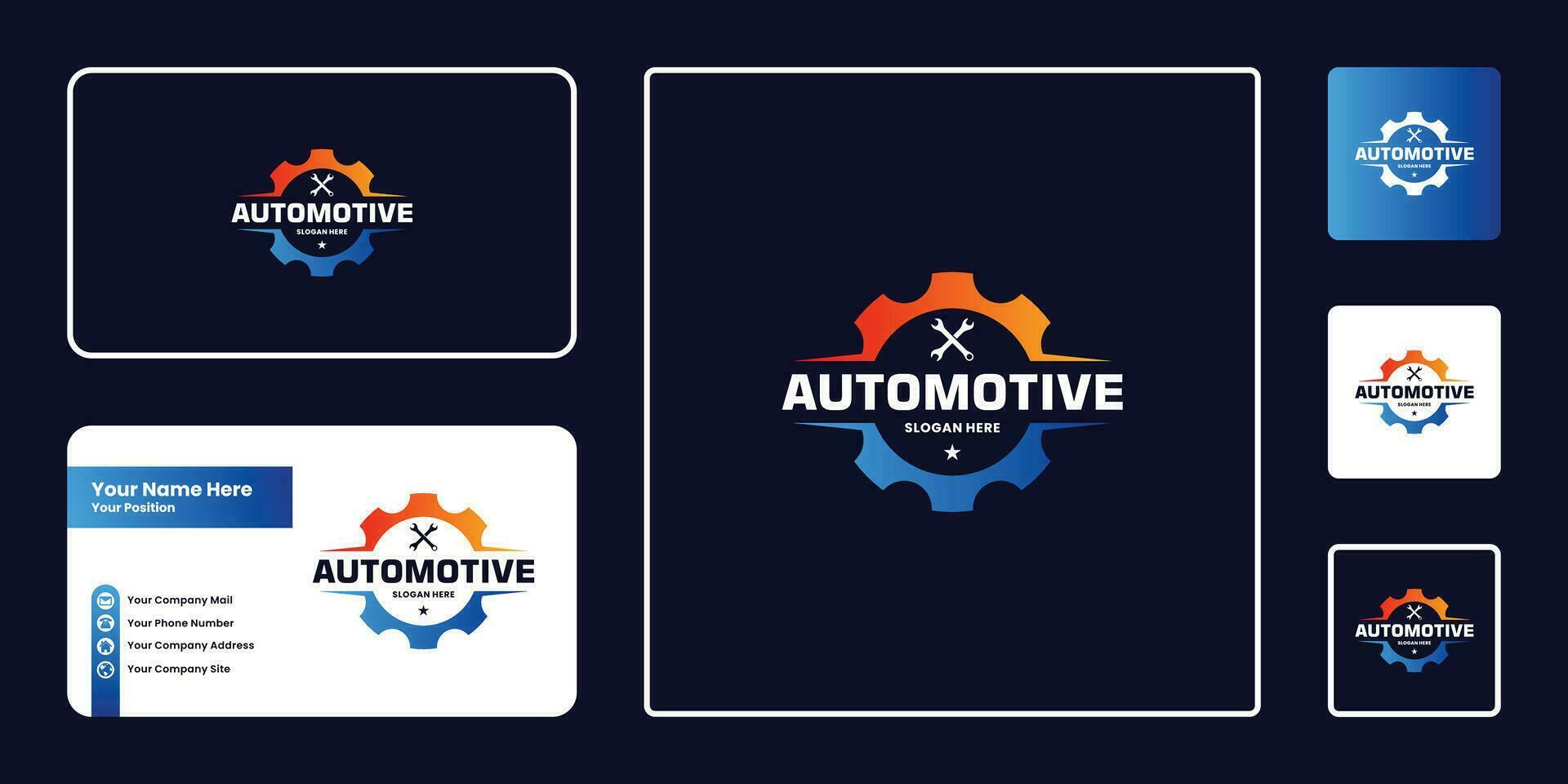 Automobil Logo Design. modern Auto Auto Service, Reparatur, Änderung Logo Vektor