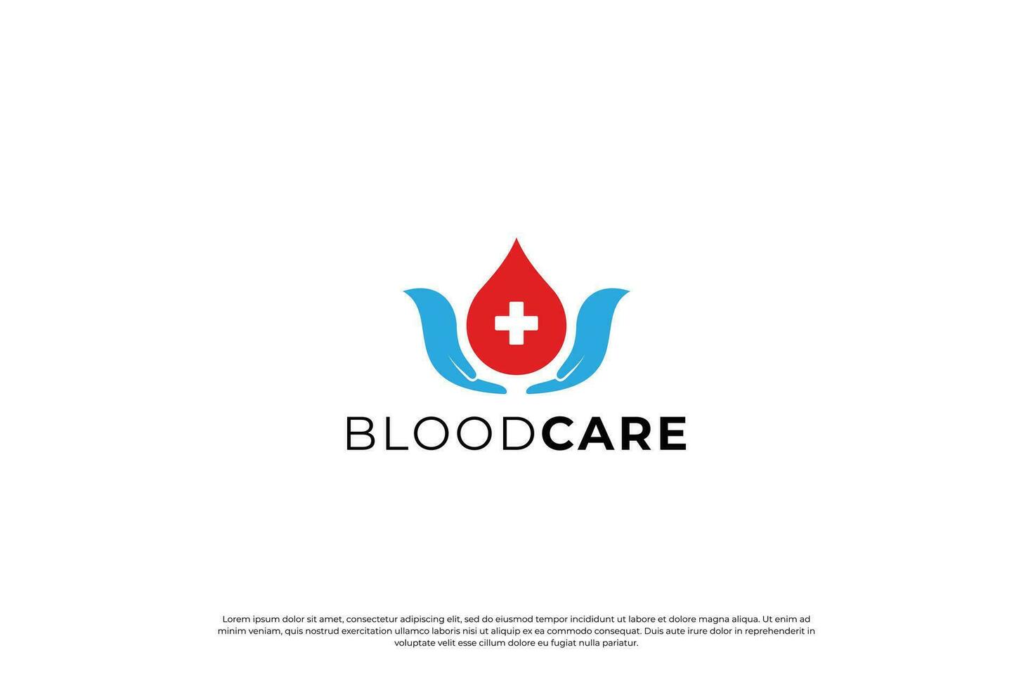 minimalistisk blod donation logotyp design begrepp. vektor