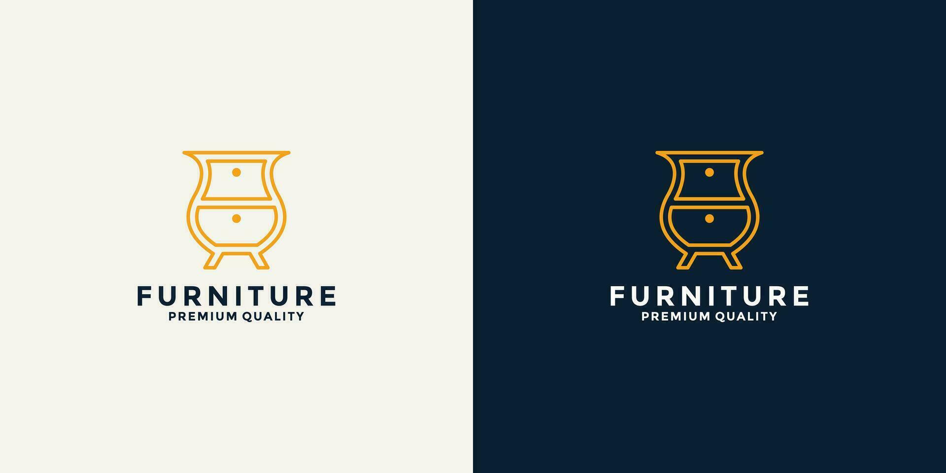 minimalistisk möbel logotyp design inspiration för din företag vektor