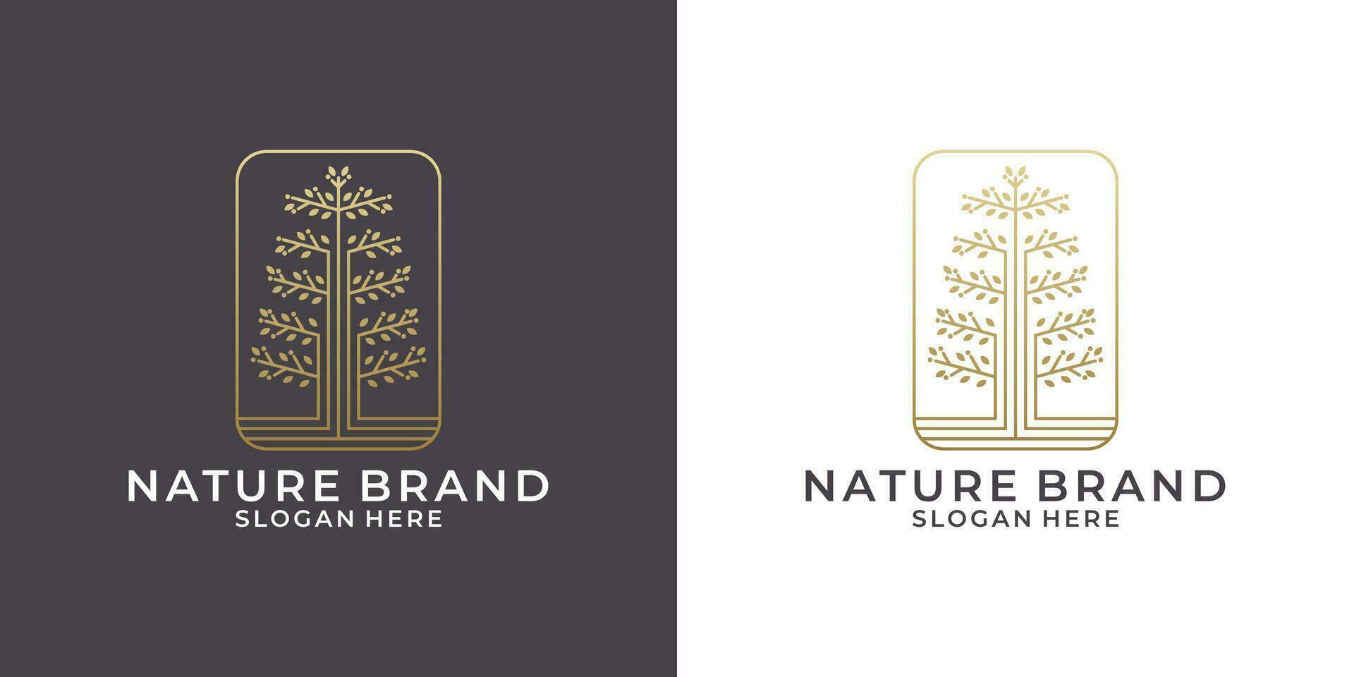 Schönheit Olive Baum Logo Design zum Ihre Geschäft, Saloon, Spa, Mode usw vektor
