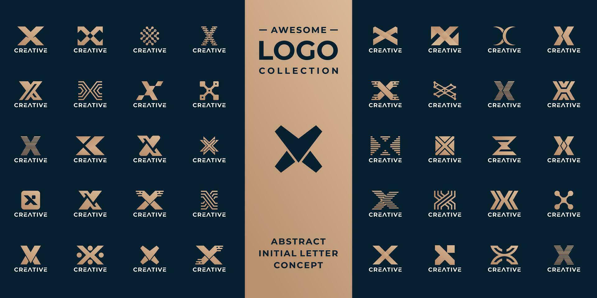 Mega Sammlung Initiale Brief x Logo Design Idee. vektor