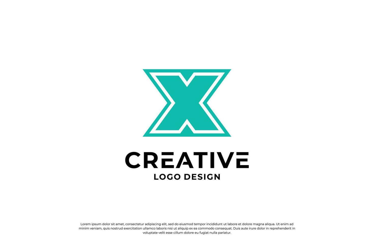 Brief x Logo Design Vorlage. Initiale Briefe x. kreativ x Symbol. vektor