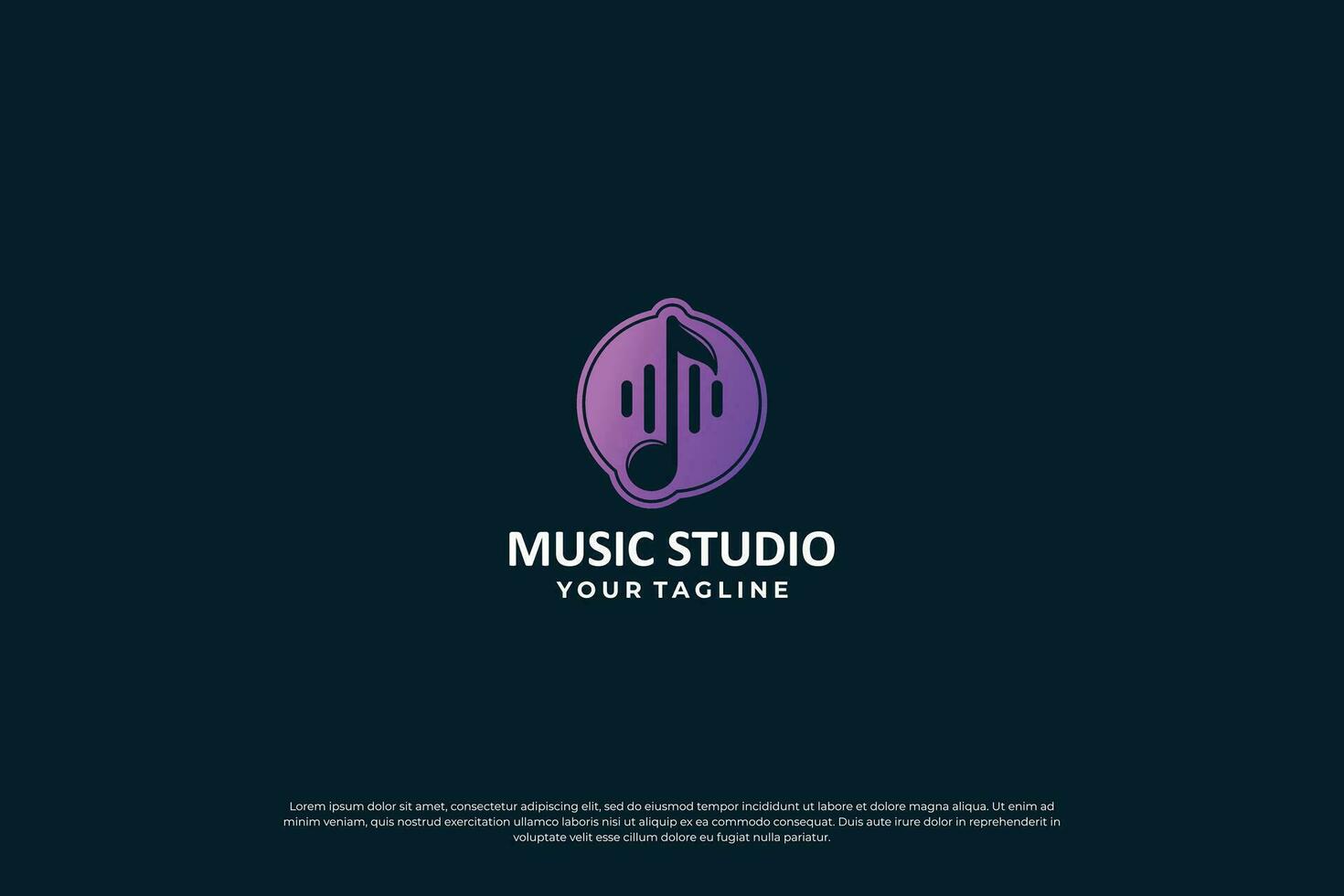 kreativ och modern musik logotyp, ikon, symbol. vektor