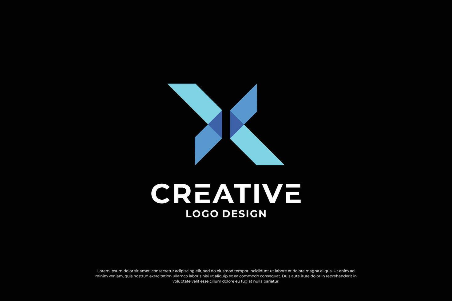 brev x logotyp design mall. första brev x. kreativ x symbol. vektor