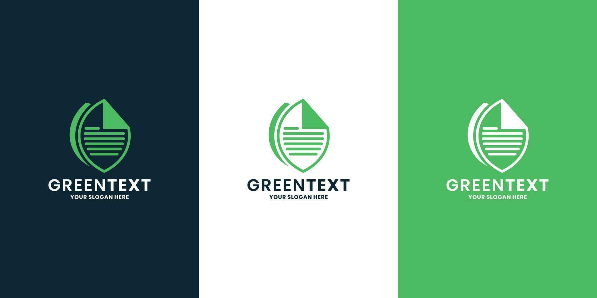 Natur Grün Text Logo Design Inspiration vektor
