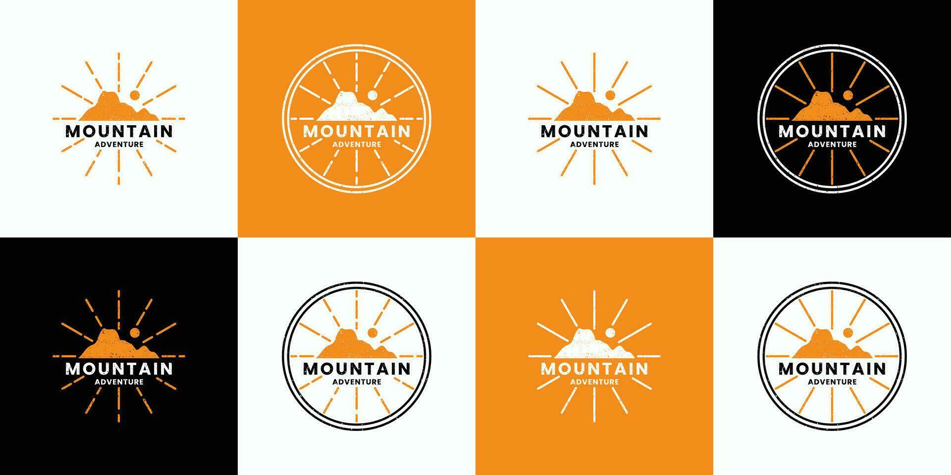 bündeln Berg , Abenteuer Logo Design Vektor