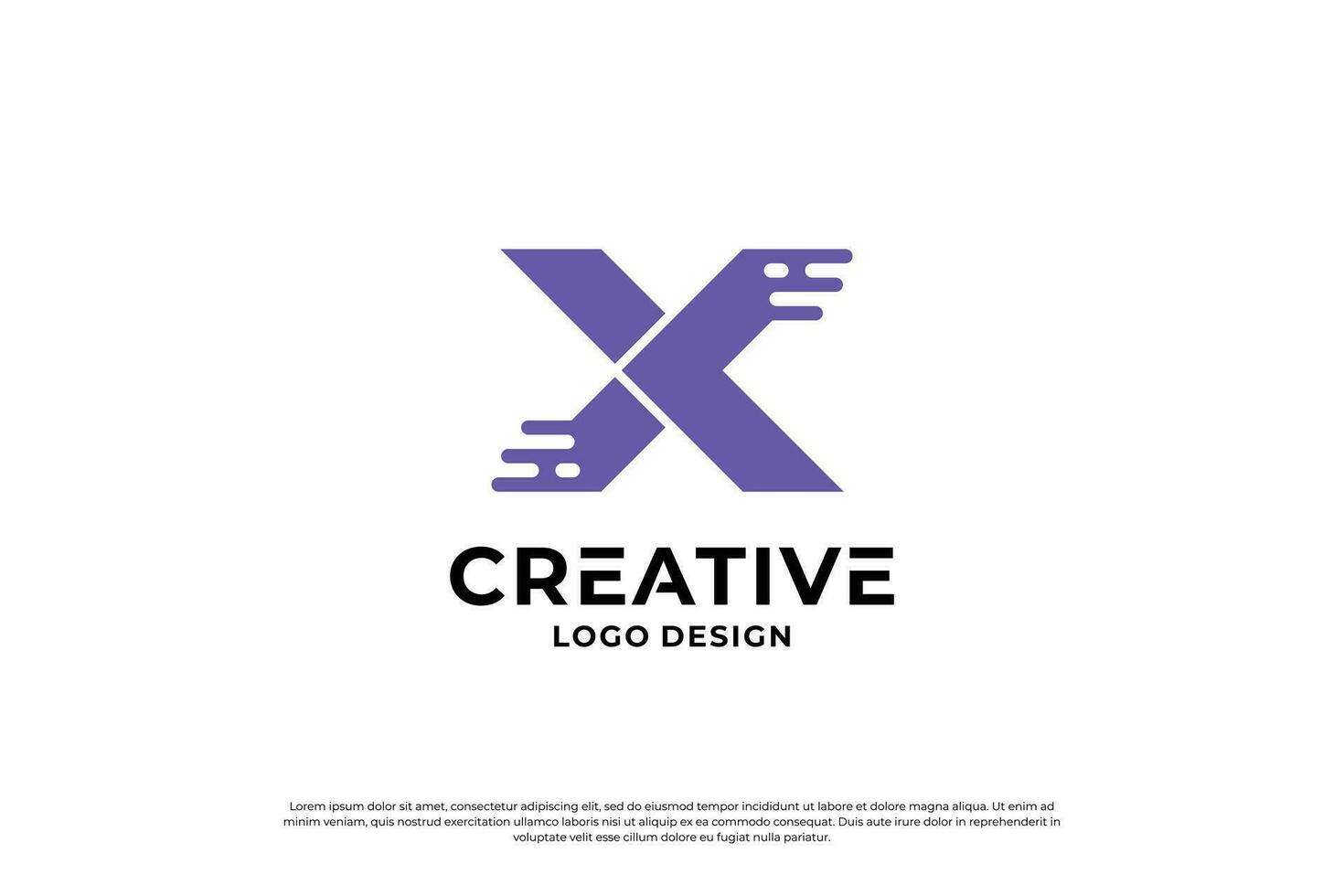 Brief x Logo Design Vorlage. Initiale Briefe x. kreativ x Symbol. vektor