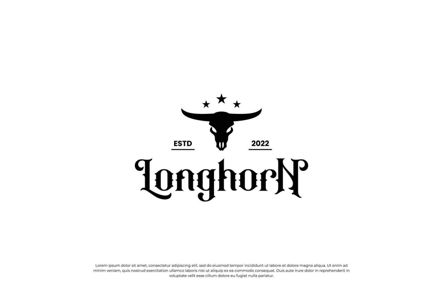 Texas Ranch, das Vieh Bauernhof Abzeichen Logo Design Jahrgang Stil. vektor