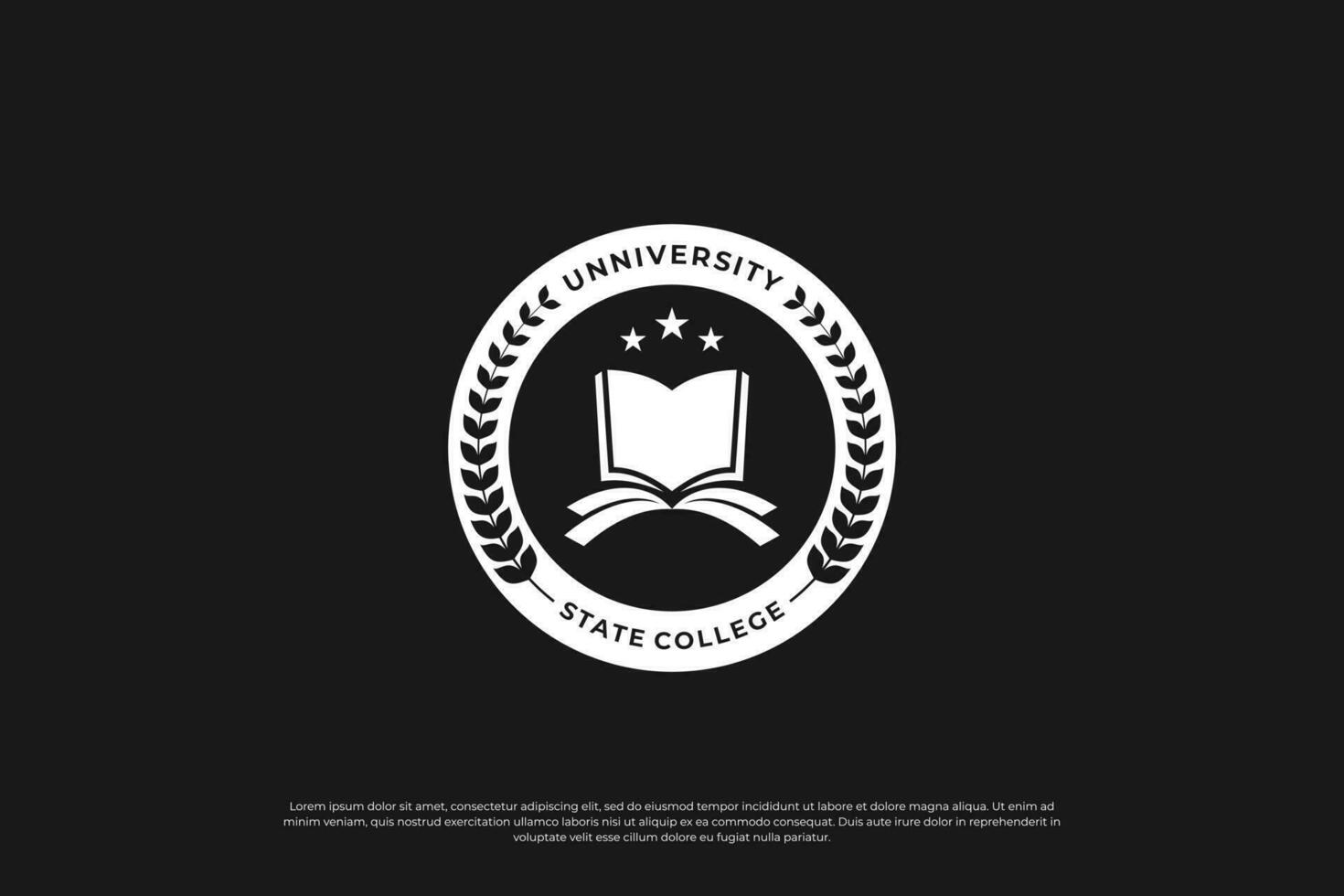 Schule Emblem Logo Design. Universität, Hochschule Abzeichen Design Vorlage. vektor
