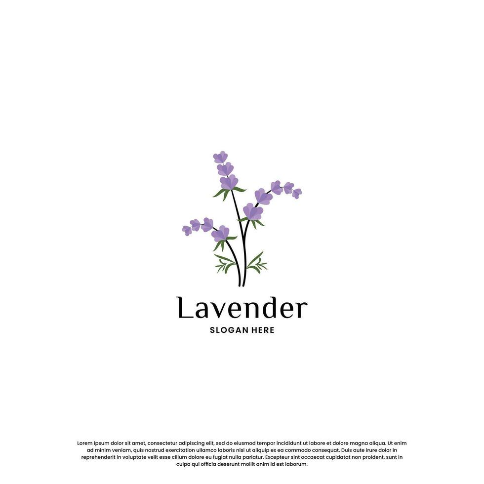 lavendel- logotyp design för din företag vektor