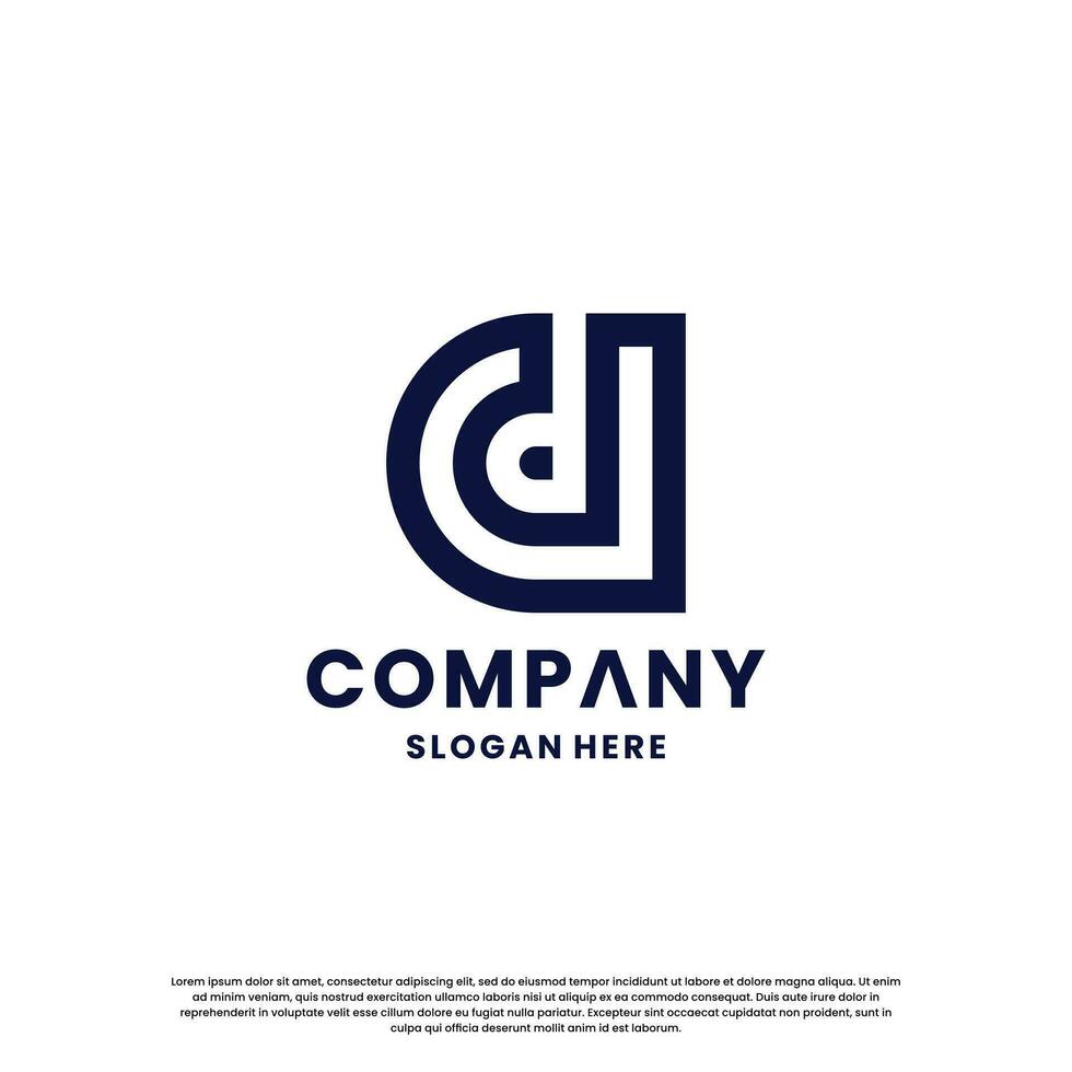 kreativ monogram brev d logotyp design för din företag vektor