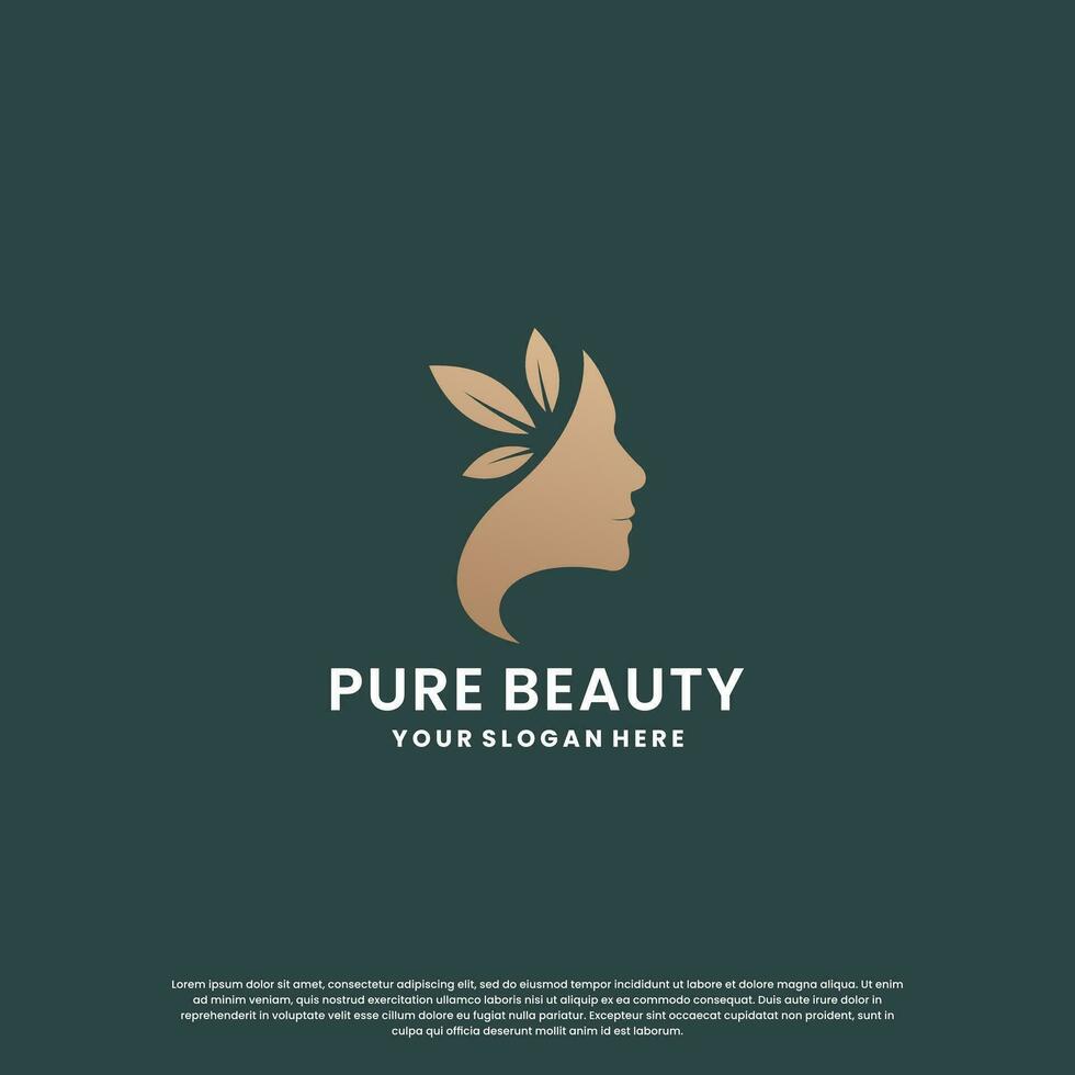 Schönheit Natur Logo Design. Eleganz Logo zum Schönheit Salon und Spa. vektor