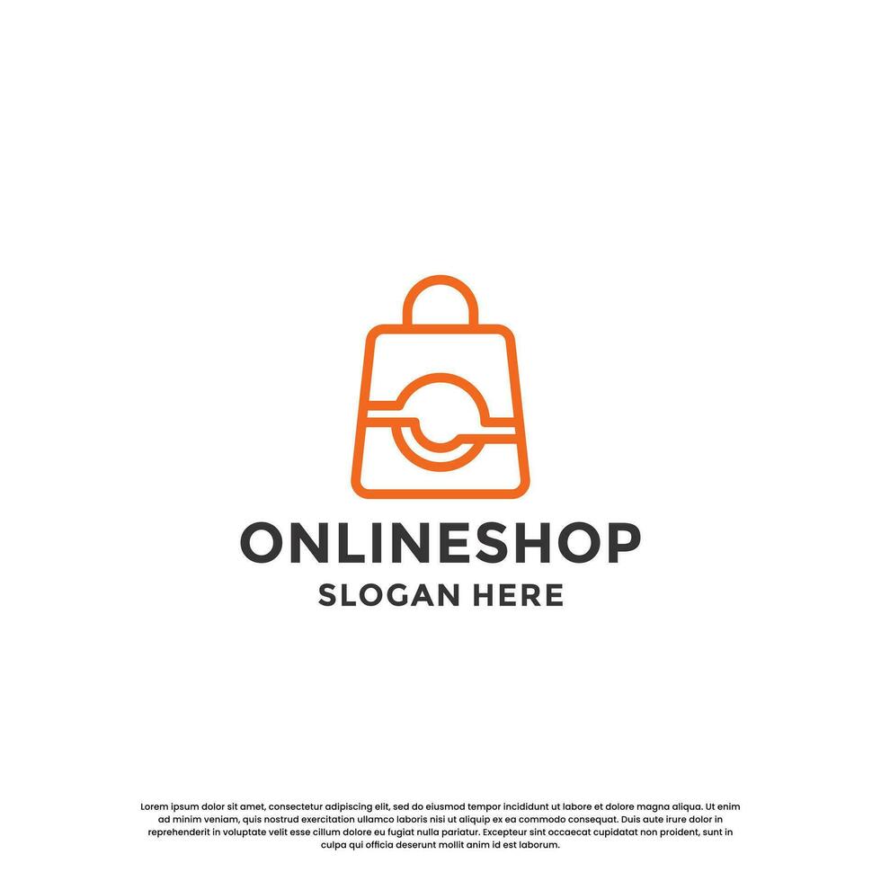 online Einkaufen Logo Design. schnell Einkaufen Geschäft Logo Vorlage vektor