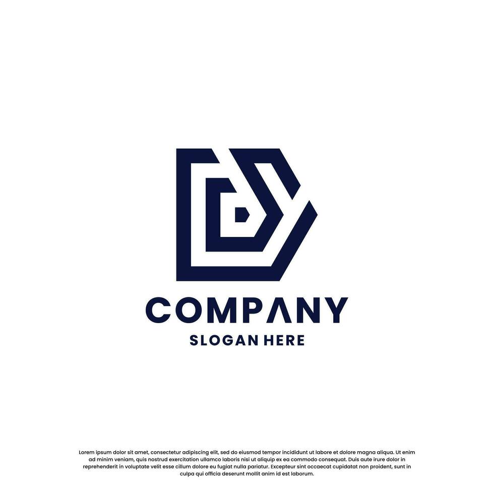 kreativ Brief d Monogramm Logo Design Vorlage vektor