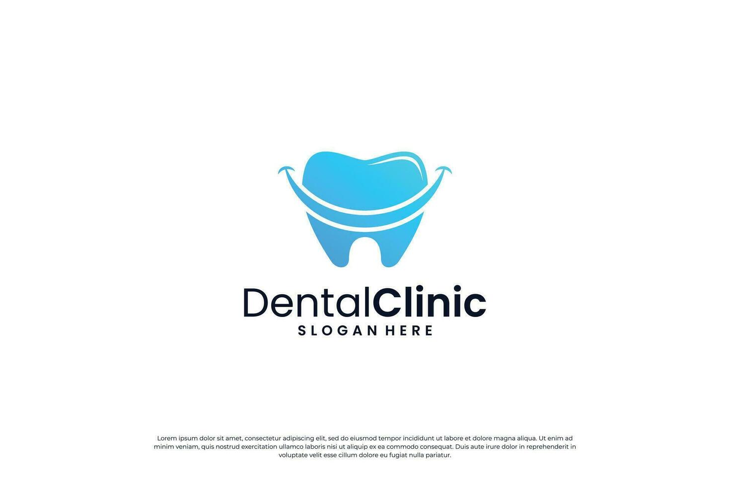 minimalistisch Dental Gesundheit Logo Design Vorlage. vektor