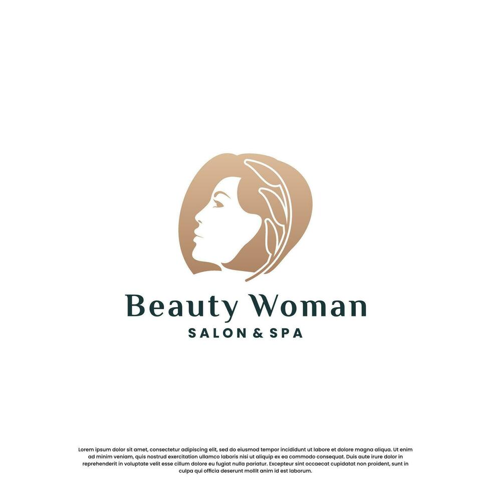 Luxus Schönheit Salon und Spa Logo Design Inspiration vektor