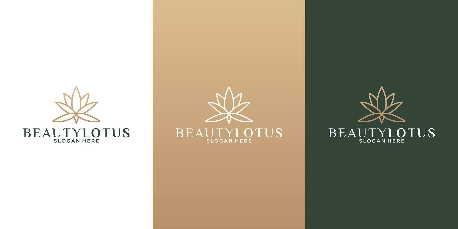 skönhet lotus aning logotyp design för din företag salong, spa, tillflykt, kosmetisk, vektor