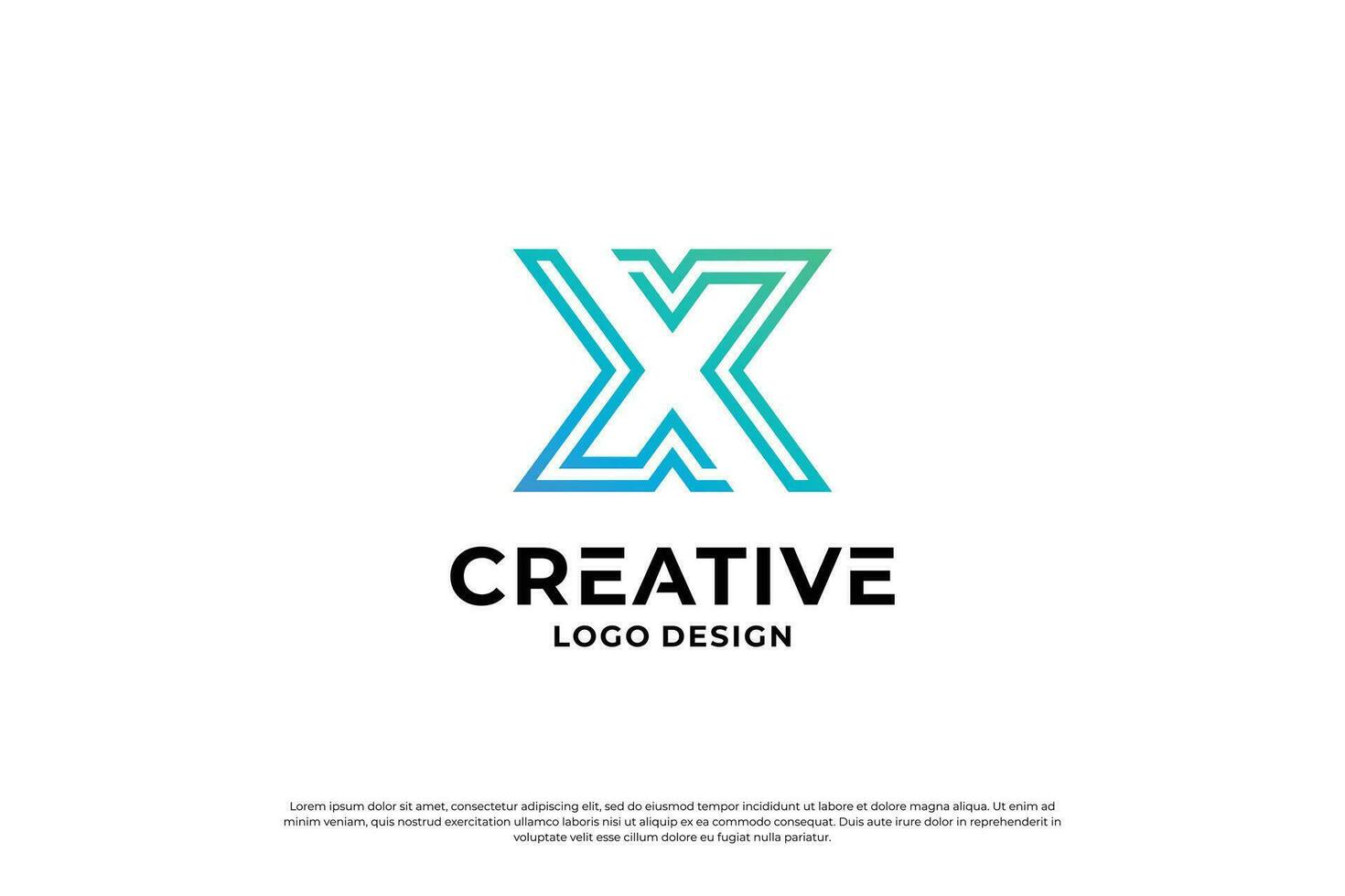 brev x logotyp design mall. första brev x. kreativ x symbol. vektor