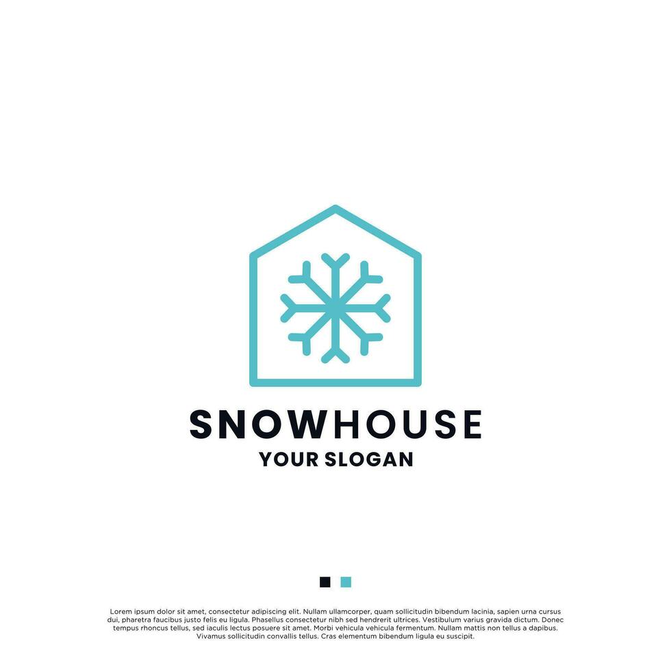 snö hus logotyp ikon hus temperatur vektor