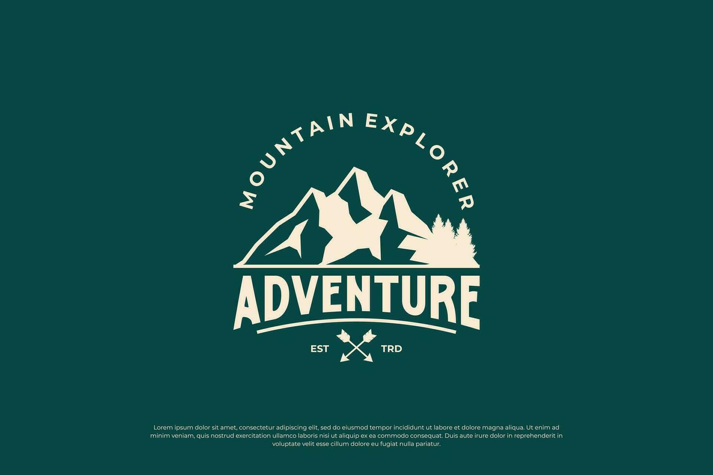 Berg Abenteuer Logo Design Vorlage. vektor