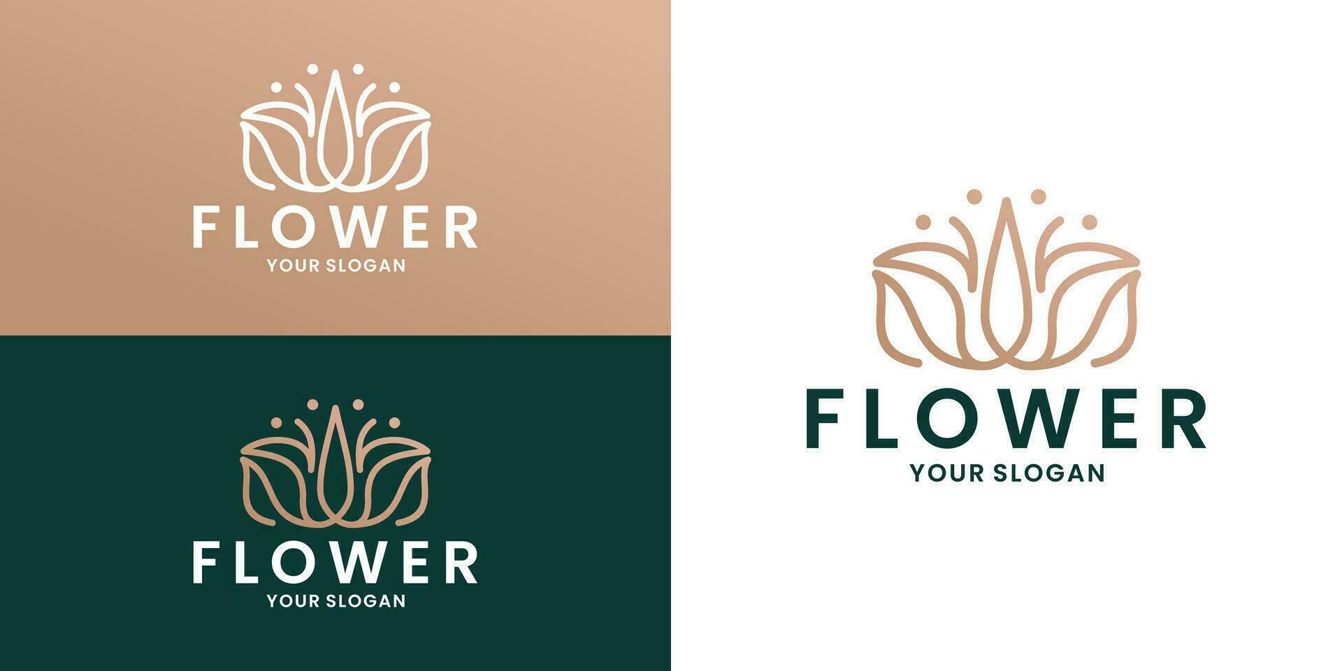 blomma lotus feminin logotyp design salong och spa vektor