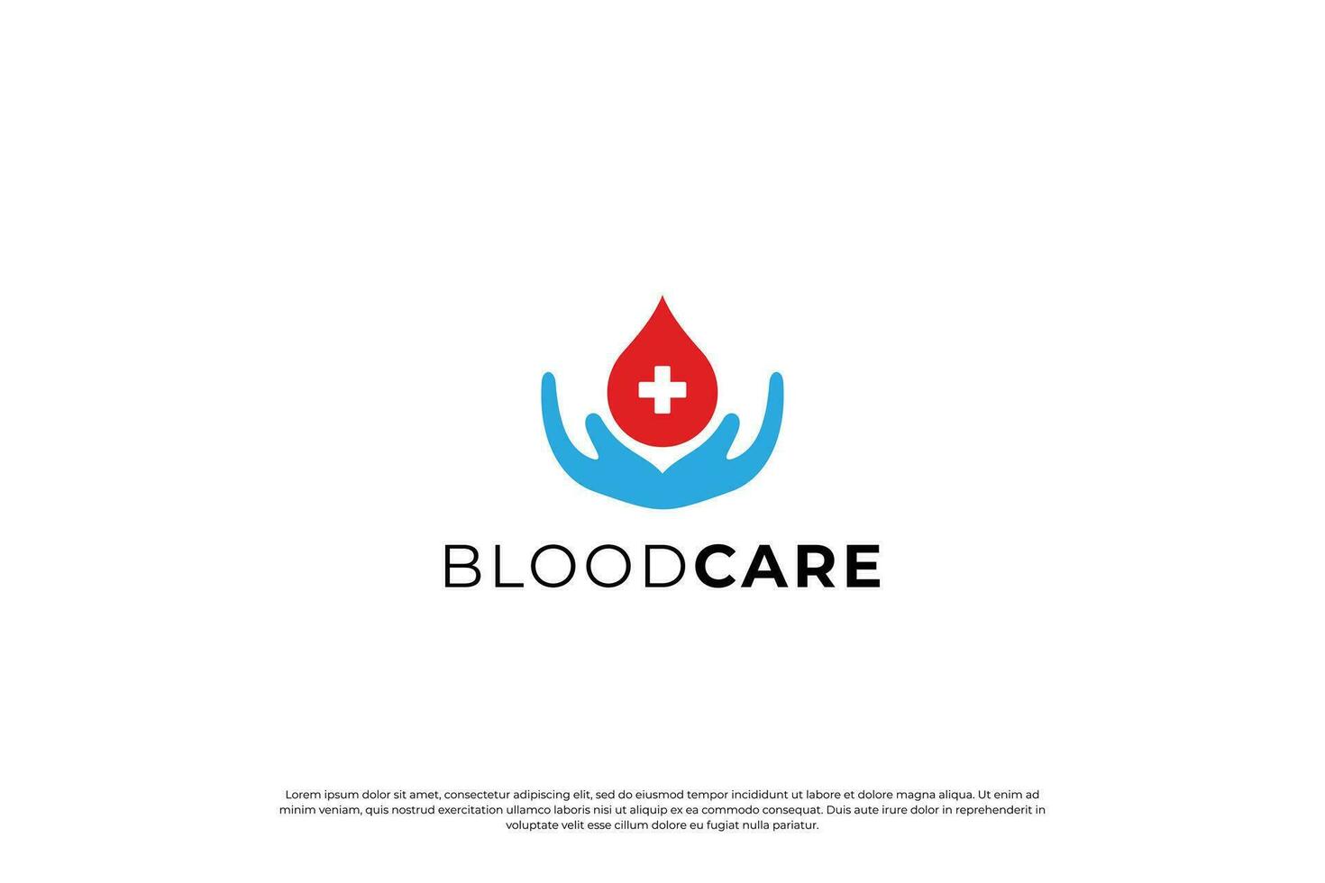 minimalistisk blod donation logotyp design begrepp. vektor