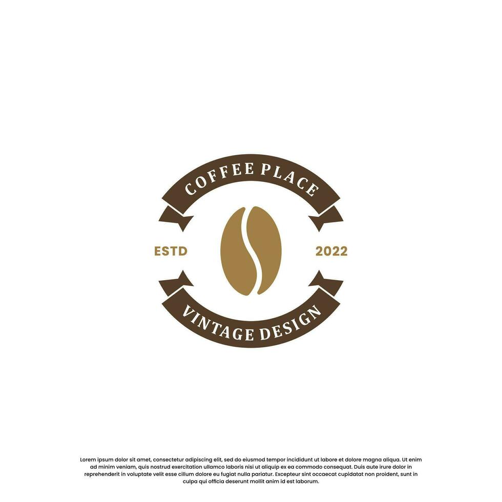 Jahrgang Kaffee Logo Design. retro Kaffee Geschäft Logo. vektor