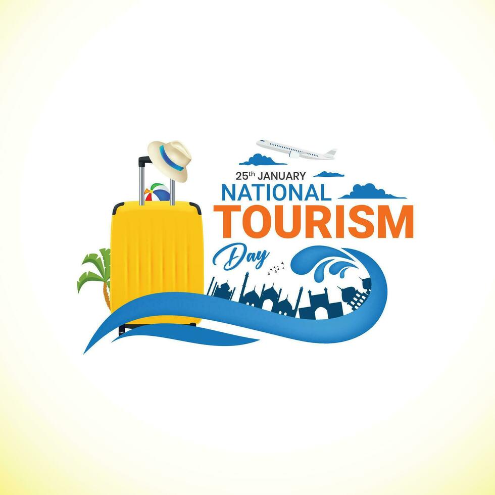 editierbar Vektor Bild von National Tourismus Tag können Sein benutzt zum Banner, Poster, Sozial Medien und drucken Medien.