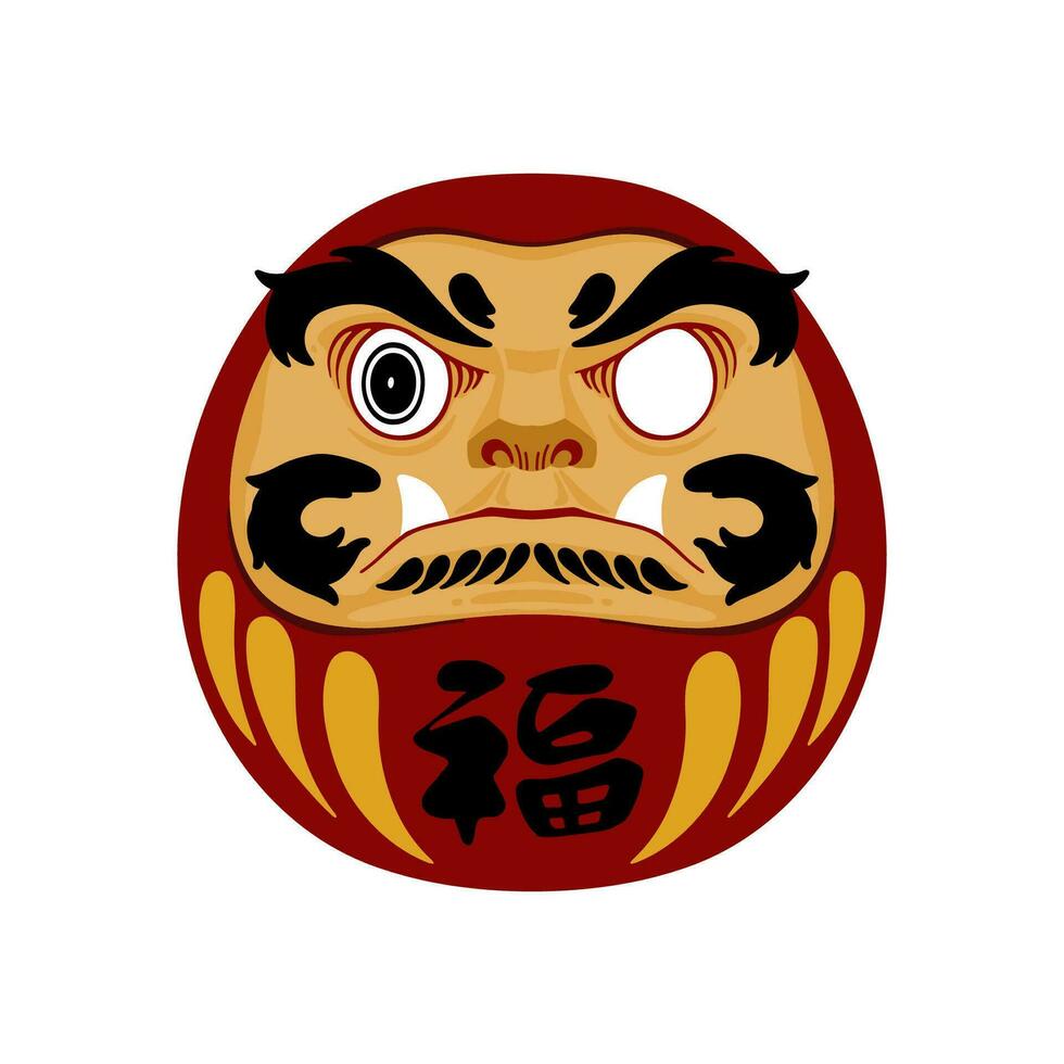 Daruma Puppe Vektor Illustration